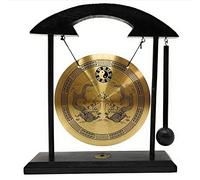 gong chinese gong large gong Shuanglong Baishou Gong Cooperative Wind Bell Swing Pack Home Jewelry Decoration(Color:A,Size:12cm)
