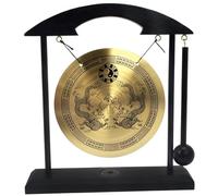 Gong, Desktop Gong 7.87x7.28x1.89" Small Brass Ornaments Creative Feng Shui Decor for Home, Office, Bedroom, Living Room, Entry Way
