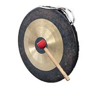 Gong Instrument, Brass Copper Hand Gong, gongs and drums, 32cm/Includes gong Mallet and Rope/Bronze gong with Traditional Look(60cm)