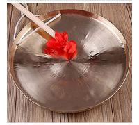 Gong Instrument, Brass Copper Hand Gong, gongs and drums, Gong with Mallet 28cm Handcrafted Chinese Traditional Decorative Copper(28cm)