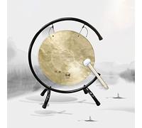 Gong Instrument, Brass Copper Hand Gong, gongs and drums, Table gong 15cm Wind gong Suitable for Outdoor Garden Home or Garden Decoration(1,30cm)
