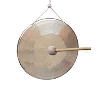 gong, Pure Handmade Original gong Chinese 28cm Church Opera Percussion Instrument with Round Hammer Drum Parts Very Good Sound(28cm)