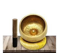 Gong,Unique Tibetan Singing Bowl Set with Lingam Symbol,for Meditation,Chakra,Healing Bowl,Handmade in Nepal(8cm)