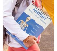 Gonggi Anatomy Lables Study Notebook, Remarkable Erasable Anatomy Knowledge Test Book, Dry-Erase, 100+ Full Colour Human Structure Illustrations, Portable Anatomy Guide for Medical Students & Nurses