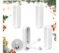 Gonggi Christmas 4pcs Foldable Coat Hook for Wall - Heavy Duty Folding Space-Saving Hooks, Collapsible Flip Down Wall Mount Hooks for Hanging Coats, Jackets, Bags, Towels, Keys, Bathroom Kitchen