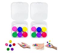 Gonggi Korean Game, 2pcs Weighted Gongi Traditional Folk Play Jack Stone Set Game, Gong Gi Mini Five Grasping Rainbow Konggi, Catching Pebble Stones Games