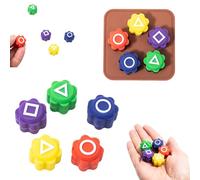 Gonggi Korean Traditional Game Set - 6Pcs Weighted Stones for Jacks Stone Catching, Fun Family Travel Games for Kids and Adults