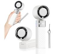 Gonggi Portable Handheld Fan, Mini Hand Held Turbo Fans, 180° Foldable Compact Cooling Fanned with 1-199 Speed Perfect for Commute Office Summer Use for Travel
