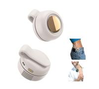 Gonggi Portable Small Clip On Fan, Mini Clip Waist Neck Wearable Fan for Clothes Hat Body, Rechargeable Silent Bladeless Fans, Hands-Free Cooling Fans for Outdoor Travel Office Shirt (White)