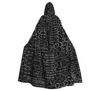 Gongjuy Abstract Science Chemistry Illustration 3d Adult Party Cloak Clothing Accessories, Adult Halloween Wizard Plus Size Hooded Horror Cloak
