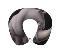 Gongjuy Angry Rhino Flying Pillow, Sleeping Pillow, Memory Sponge Travel Pillow, Portable U-Shaped Pillow Head