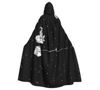 Gongjuy Astronaut Galaxy Trippy Adult Party Cloak Clothing Accessories, Adult Halloween Wizard Plus Size Hooded Horror Cloak
