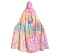 Gongjuy Beautiful Mermaid Tail Adult Party Cloak Clothing Accessories, Adult Halloween Wizard Plus Size Hooded Horror Cloak