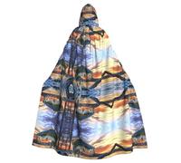 Gongjuy Big Fish Adult Party Cloak Clothing Accessories, Adult Halloween Wizard Plus Size Hooded Horror Cloak