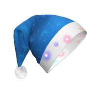 Gongjuy Blue Beautful Butterfly Christmas Party Supplies Adult Plush Luminous Christmas Hat,Led Christmas Hats With Lights