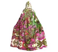Gongjuy Burning Bush With Red Berries Adult Party Cloak Clothing Accessories, Adult Halloween Wizard Plus Size Hooded Horror Cloak