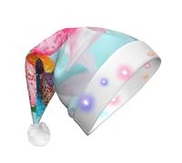 Gongjuy Candies Christmas Party Supplies Adult Plush Luminous Christmas Hat,Led Christmas Hats With Lights