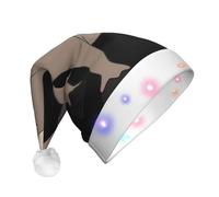 Gongjuy Cartoon Donkey Christmas Party Supplies Adult Plush Luminous Christmas Hatï¼ŒLed Christmas Hats With Lights