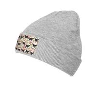 Gongjuy Cattle Farm Sanctuary Classic Winter Hats for Men,Women Without Eaves, Padded Warm Lining, Gifts for Parents,Friends. Gray