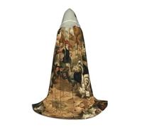 Gongjuy Chicken And Rooster Print Cosplay Costumes For Children Witches And Vampires, Hooded Cloaks For Children'S Festivals