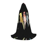 Gongjuy Colorful Parrots On Tree Cosplay Costumes For Children Witches And Vampires, Hooded Cloaks For Children'S Festivals