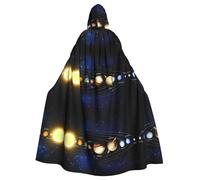 Gongjuy Exploring The Solar System Adult Party Cloak Clothing Accessories, Adult Halloween Wizard Plus Size Hooded Horror Cloak