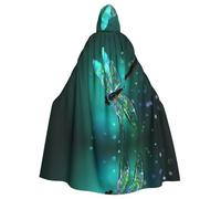 Gongjuy Galaxy Animal Dragonfly Adult Party Cloak Clothing Accessories, Adult Halloween Wizard Plus Size Hooded Horror Cloak