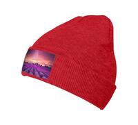 Gongjuy Lavender Fields Classic Winter Hats for Men,Women Without Eaves, Padded Warm Lining, Gifts for Parents,Friends.
