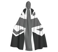 Gongjuy National Flag Of The United Kingdom Adult Party Cloak Clothing Accessories, Adult Halloween Wizard Plus Size Hooded Horror Cloak
