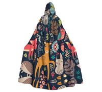 Gongjuy Owl Rabbit Bird Fox Adult Party Cloak Clothing Accessories, Adult Halloween Wizard Plus Size Hooded Horror Cloak