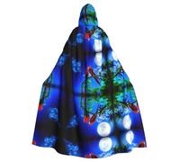 Gongjuy Parrot Adult Party Cloak Clothing Accessories, Adult Halloween Wizard Plus Size Hooded Horror Cloak