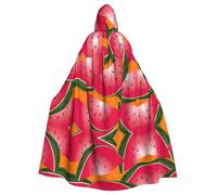 Gongjuy Ripe Watermelon Slice Adult Party Cloak Clothing Accessories, Adult Halloween Wizard Plus Size Hooded Horror Cloak