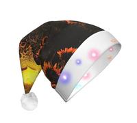 Gongjuy Sunflower Field Sunset Sea Of Flowers 1 Christmas Party Supplies Adult Plush Luminous Christmas Hatï¼ŒLed Christmas Hats With Lights