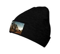 Gongjuy Train and Railway Classic Winter Hats for Men,Women Without Eaves, Padded Warm Lining, Gifts for Parents,Friends. Black