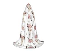 Gongjuy Tribal Bull Skull On White Cosplay Costumes For Children Witches And Vampires, Hooded Cloaks For Children'S Festivals