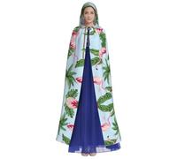 Gongjuy Tropical Flamingos Adult Party Cloak Clothing Accessories, Adult Halloween Wizard Plus Size Hooded Horror Cloak