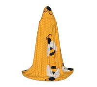 Gongjuy Yellow Cute Animal Bee Cosplay Costumes For Children Witches And Vampires, Hooded Cloaks For Children'S Festivals