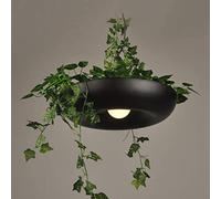 GONGKAI Sky Garden Pendant Lamp Nordic Design Babylon Potted Plant Luxury Chandelier Adjustable Creative Flower Pot Plant Pendant Light Home Decor Lamp,Black-No Bulb
