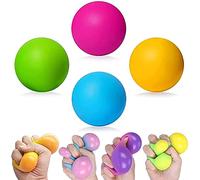 GONGKE 4pcs Stress Ball Toys Color Changing Stretch Balls, Sensory Squeeze Squishy Balls for Kids Teens and Adults ADHD, OCD, Anxiety Relief, Fidget nee doh