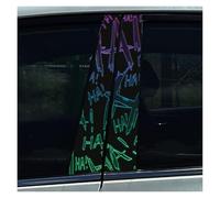 GongMingO 2PCS Joker Hahahaha Car Stickers DIY Car B-Pillar Cover Scratches Waterproof Cartoon Automobile Decoration Auto PET Decals