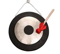 gongs and drums, Brass Copper Pure Handmade Hand gong 30cm Brass gong with Round Hammer for Percussion Instrument(35cm)
