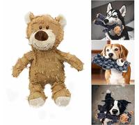 GONGXIFC Dog Companion for Heavy Chewers, Dog Bear Toy for Strong & Aggressive Chewers, Durable, Heavy Duty for Chewing, Cleaning Teeth, Gums (Brown)