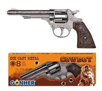 Gonher Diecast Metal 8 Ring Shot Cowboy Gun