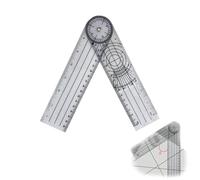 Goniometer 6.9x1.8in 0 to 360° Angle Transparent Angle Ruler Plastic Goniometer Ruler Measuring Tool for Drawing Clear Can Rotate Body Measuring Tape