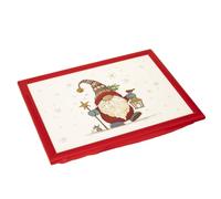Gonk Bug Art Christmas Lap Tray, 44x34cm, Red Trim, Padded Cushioned Bean Bag