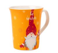 Christmas Gonk Mug 350ml Bright Holiday Ceramic Coffee Cup with Santa Gnome & Festive Quote, Colourful Gift Mug for Winter Hot Drinks (H 11cm x W 5.5cm) Assorted Designs (Happiness)