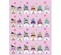Gonk Gnome Cute Notebook: 8.5 x 11 Large Size Journal, College Ruled Lined Paper 150 Pages, Jotter Workbook for Students