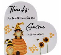 Gonk Gnome Free Standing Plaque "Thanks For Being There" Ornament