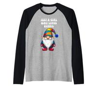 GONK GNOME GONKS Gnomes Cute Raglan Baseball Tee