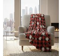 Gonk Print Christmas Throw Blanket Cozy Festive Holiday Decor Gift Red 127X152Cm